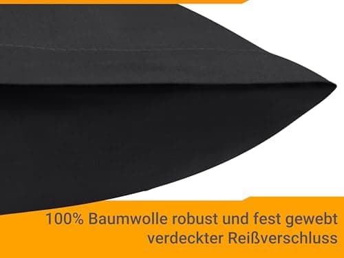 Doppelpack Baumwoll-Kissenbezüge 40 x 15 cm – Navyblau, schlichtes modernes Design