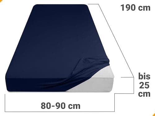 Jersey-Spannbetttuch – 100% Baumwolle, 180–200 x 200 cm