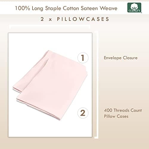 Pizuna Kissenbezüge 2er-Pack 40 x 80 cm Dunkelblau – 100% Langstapel-Baumwolle, 400 Fadenzahl