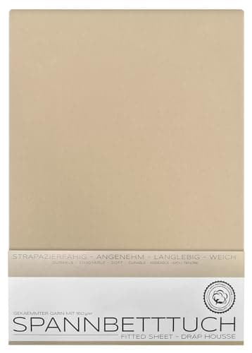 BEAUTEX Spannbetttuch aus Baumwolle – Premium Jersey 160 g/m², OEKO‑TEX STANDARD 100