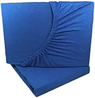 2er-Pack Jersey-Spannbettlaken 90x200–100x200 cm, 100% Baumwolle, Weiß