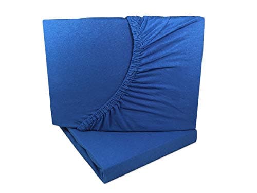2er-Pack Jersey-Spannbettlaken 90x200–100x200 cm, 100% Baumwolle, Weiß