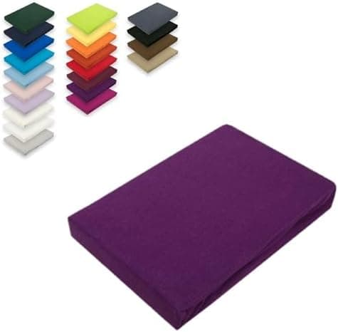 EXKLUSIV HEIMTEXTIL Jersey-Spannbettlaken 90–100 x 200 cm, bis 25 cm Matratzenhöhe – 100% Baumwolle, Öko‑Tex zertifizier