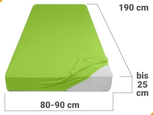 Jersey-Spannbetttuch – 100% Baumwolle, 180–200 x 200 cm