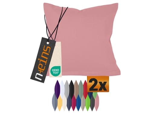 Doppelpack Baumwoll-Kissenbezüge 40 x 15 cm – Navyblau, schlichtes modernes Design