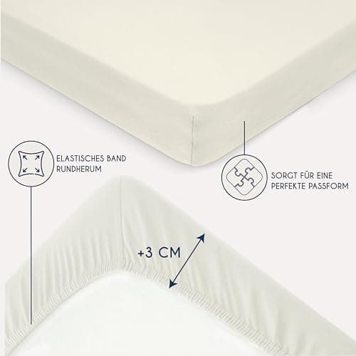 Dreamzie Spannbettlaken 90x190/200 cm – 100% Jersey‑Baumwolle, OEKO‑TEX STANDARD 100