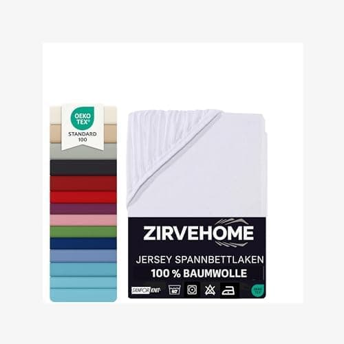 Spannbettlaken 120x200 cm – Jersey 100% Baumwolle – für Matratzen bis 25 cm Höhe