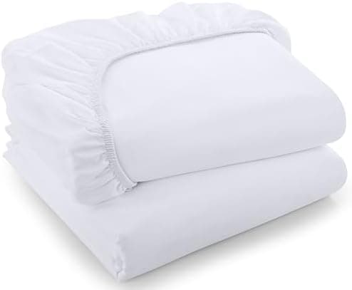 Utopia Bedding 2er-Set Spannbettlaken 140 x 200 cm – OEKO-TEX MADE IN GREEN zertifiziert – 35 cm Tiefe Tasche