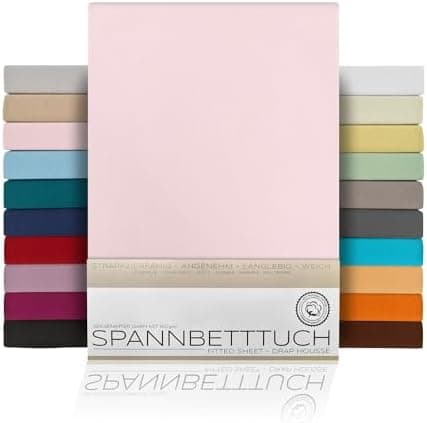 BEAUTEX Spannbetttuch aus Baumwolle – Premium Jersey 160 g/m², OEKO‑TEX STANDARD 100