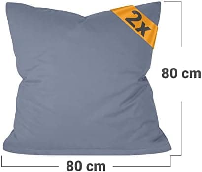 Doppelpack Baumwoll-Kissenbezüge 40 x 15 cm – Navyblau, schlichtes modernes Design