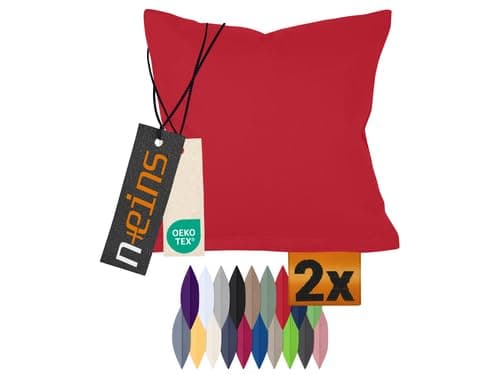 Doppelpack Baumwoll-Kissenbezüge 40 x 15 cm – Navyblau, schlichtes modernes Design
