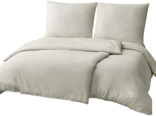 RUIKASI Bettwäsche-Set 4-teilig 135x200 Mikrofaser, 2x Bettbezug 135x200 + 2x Kissenbezug 80x80 cm, OEKO‑TEX, weich & bü