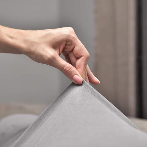 leevitex® Spannbettlaken 180x200–200x200 cm | 100% Jersey-Baumwolle | für Matratzen bis 25 cm