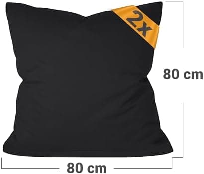 Doppelpack Baumwoll-Kissenbezüge 40 x 15 cm – Navyblau, schlichtes modernes Design