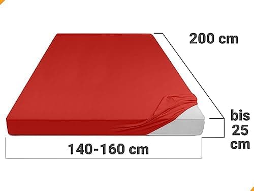 Jersey-Spannbetttuch – 100% Baumwolle, 180–200 x 200 cm