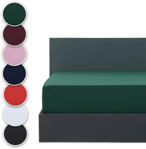 Vency Spannbettlaken 90x200 cm (bis 25 cm Matratzenhöhe) – 100% Baumwolle, Weiß