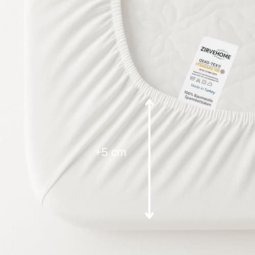 Spannbettlaken 120x200 cm – Jersey 100% Baumwolle – für Matratzen bis 25 cm Höhe