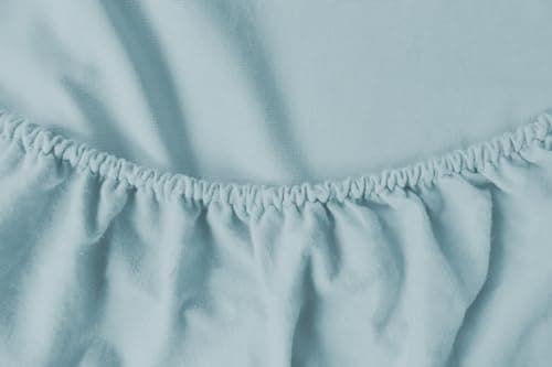 Spannbettuch Jersey mit Elasthan – 97% Baumwolle / 3% Elasthan, elastisches Spannbettlaken Weiß (90–100 × 200–220 cm)