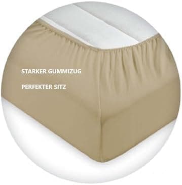 EXKLUSIV HEIMTEXTIL Jersey-Spannbettlaken 90–100 x 200 cm, bis 25 cm Matratzenhöhe – 100% Baumwolle, Öko‑Tex zertifizier