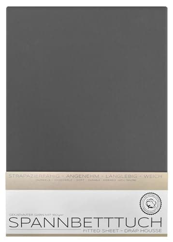 BEAUTEX Spannbetttuch aus Baumwolle – Premium Jersey 160 g/m², OEKO‑TEX STANDARD 100