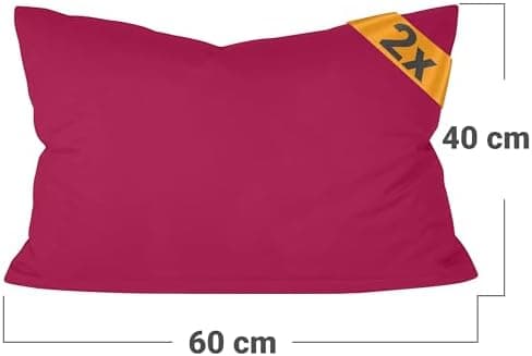 Doppelpack Baumwoll-Kissenbezüge 40 x 15 cm – Navyblau, schlichtes modernes Design