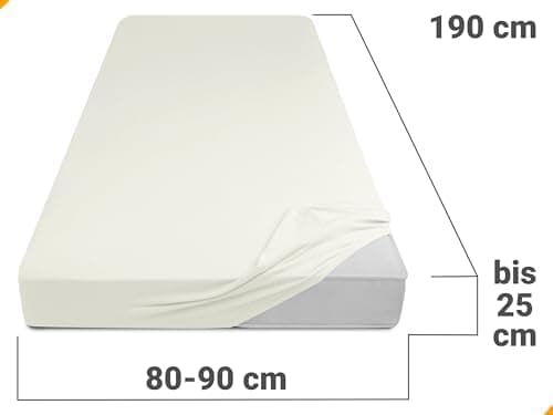 Jersey-Spannbetttuch – 100% Baumwolle, 180–200 x 200 cm
