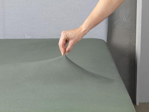 MALIKA® Spannbettlaken 120x200 cm – Jersey-Baumwolle Spannbetttuch, passend für Matratzen bis 28 cm