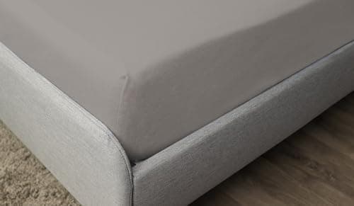 Spannbettuch Jersey mit Elasthan – 97% Baumwolle / 3% Elasthan, elastisches Spannbettlaken Weiß (90–100 × 200–220 cm)