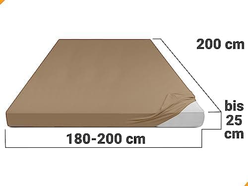 Jersey-Spannbetttuch – 100% Baumwolle, 180–200 x 200 cm