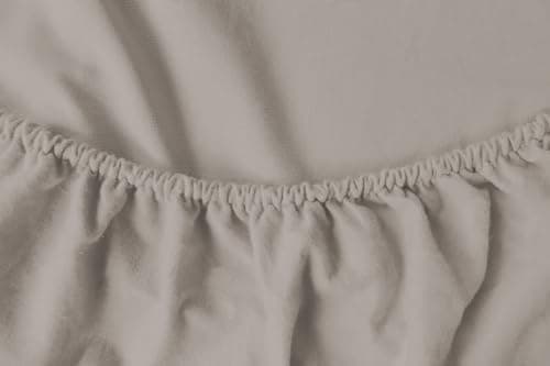 Spannbettuch Jersey mit Elasthan – 97% Baumwolle / 3% Elasthan, elastisches Spannbettlaken Weiß (90–100 × 200–220 cm)