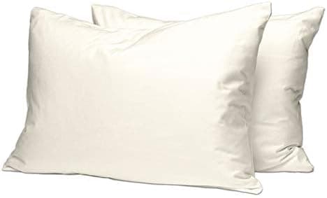 Pizuna Kissenbezüge 2er-Pack 40 x 80 cm Dunkelblau – 100% Langstapel-Baumwolle, 400 Fadenzahl
