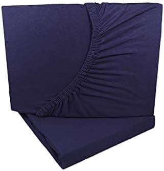 2er-Pack Jersey-Spannbettlaken 90x200–100x200 cm, 100% Baumwolle, Weiß