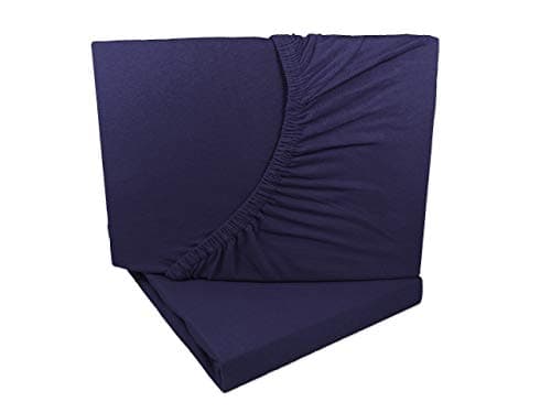 2er-Pack Jersey-Spannbettlaken 90x200–100x200 cm, 100% Baumwolle, Weiß