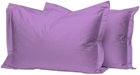 Pizuna Kissenbezüge 2er-Pack 40 x 80 cm Dunkelblau – 100% Langstapel-Baumwolle, 400 Fadenzahl