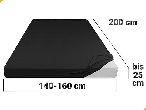 Jersey-Spannbetttuch – 100% Baumwolle, 180–200 x 200 cm