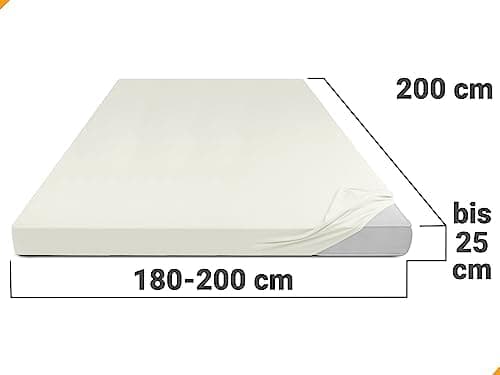 Jersey-Spannbetttuch – 100% Baumwolle, 180–200 x 200 cm