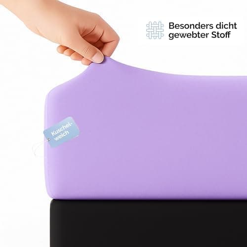 Spannbettlaken 120x200 cm – Jersey 100% Baumwolle – für Matratzen bis 25 cm Höhe