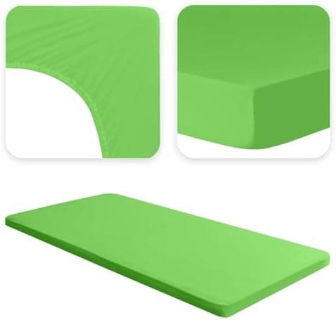 Jacobson Jersey-Spannbettlaken aus Baumwolle – OEKO-TEX STANDARD 100, 180x200–200x200 cm, Weiß
