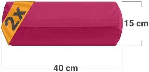 Doppelpack Baumwoll-Kissenbezüge 40 x 15 cm – Navyblau, schlichtes modernes Design