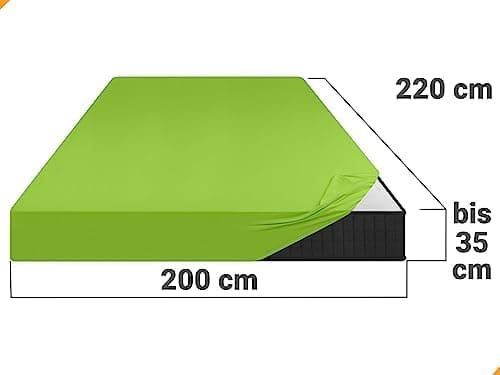 Jersey-Spannbetttuch – 100% Baumwolle, 180–200 x 200 cm