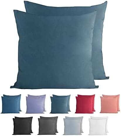 Komfortec Kissenbezüge 2er Set – 100% Baumwolle Premium Jersey (150 g/m²), superweich – OEKO‑TEX STANDARD 100