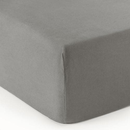 Mixibaby Spannbettlaken Jersey 100% Baumwolle – 180 x 200 cm, Hellgrau