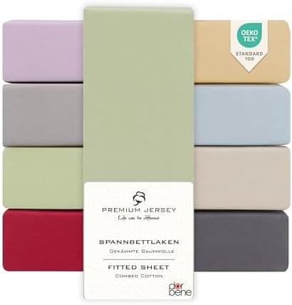 Spannbettlaken 90x200 – Jersey 100% gekämmte Baumwolle, passend für Matratzen bis 30 cm