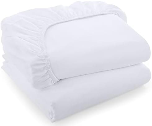 Utopia Bedding 2er-Set Spannbettlaken 140 x 200 cm – OEKO-TEX MADE IN GREEN zertifiziert – 35 cm Tiefe Tasche