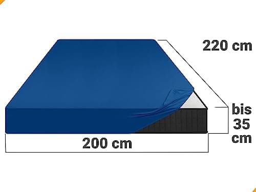 Jersey-Spannbetttuch – 100% Baumwolle, 180–200 x 200 cm