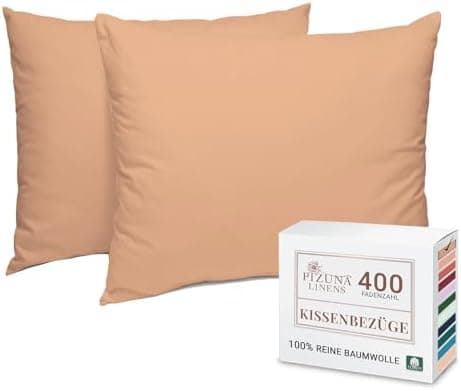 Pizuna Kissenbezüge 2er-Pack 40 x 80 cm Dunkelblau – 100% Langstapel-Baumwolle, 400 Fadenzahl