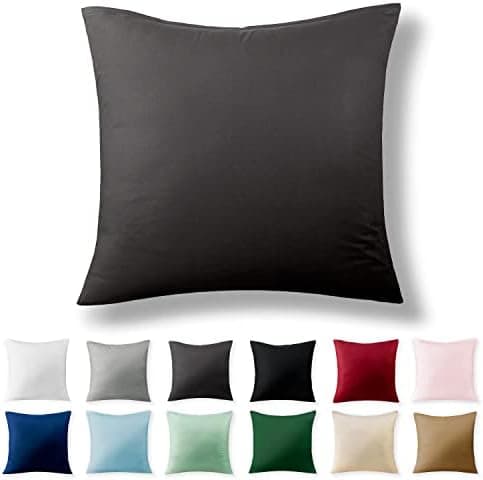 2er-Set Kissenbezüge 40 x 80 cm – Renforcé, 100% Baumwolle, superweich mit Reißverschluss, Babyrosa