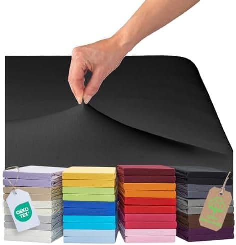 MALIKA® Spannbettlaken 120x200 cm – Jersey-Baumwolle Spannbetttuch, passend für Matratzen bis 28 cm