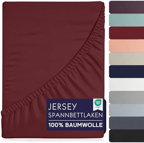 Spannbettlaken 90×200 cm – 100% Baumwolle (Oeko‑TEX) – für dicke Matratzen bis 27 cm