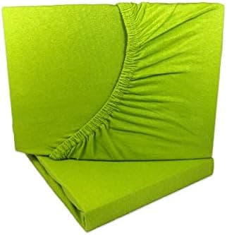 2er-Pack Jersey-Spannbettlaken 90x200–100x200 cm, 100% Baumwolle, Weiß